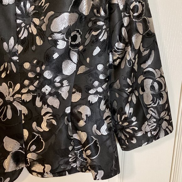 NWT JS Collections Women's Cropped Jacket Blazer Black Sliver Fully Lined - Picture 6 of 10